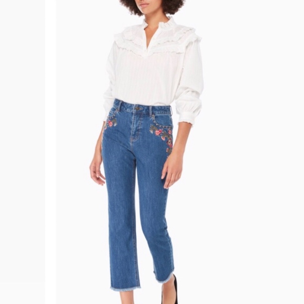 NWT KATE SPADE BROOME STREET DITSY DENIM JEANS 26